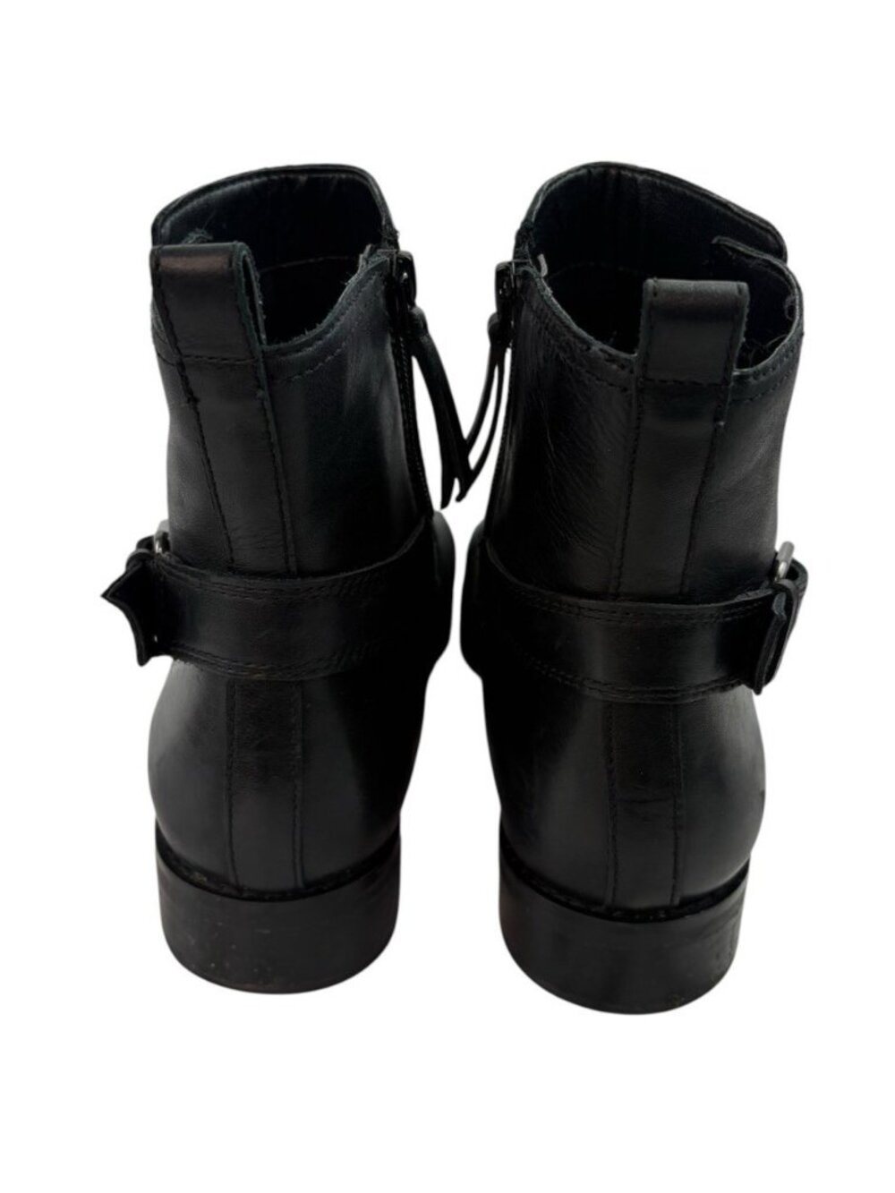 *27 Edit Naturalizer Karleen Bootie Womens 11M Black Leather Moto Side Zip Ankle - Picture 6 of 14